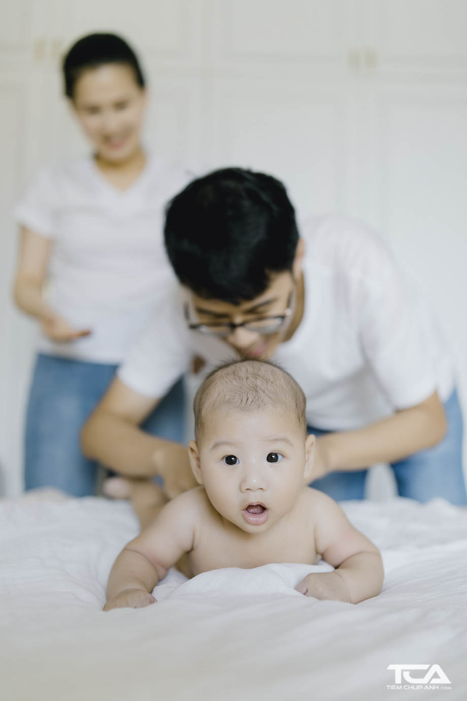 chụp ảnh thôi nôi cho bé trai